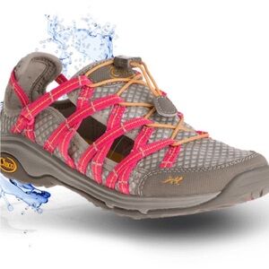 Chaco Gray and Orange Athletic Shoes for Outdoor Adventures